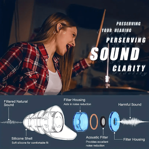 High Fidelity Earplugs Rose Gold